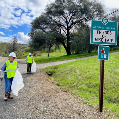 Adopt-A-Highway volunteers cleaned two stretches of road in Tuolumne County