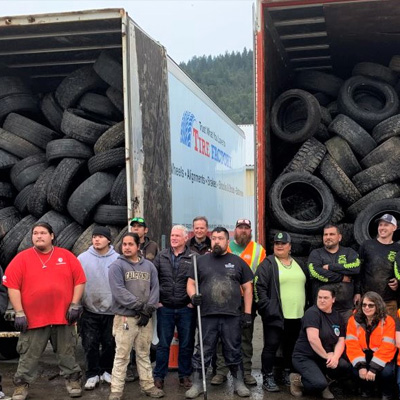 Tire amnesty event with Hoopa Tribe
