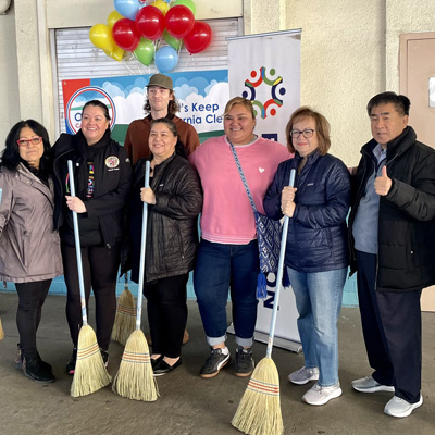 community clean up at Pico Union’s Barrendo elementary
