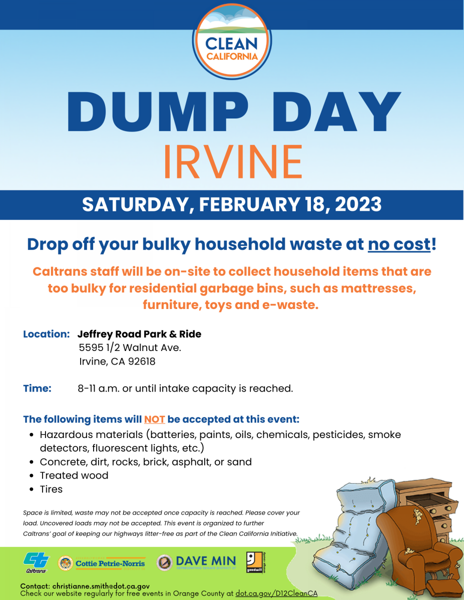 Dump Day Irvine Saturday February 18, 2023 Caltrans