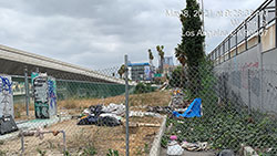 28th Street near Hope Street above I-110, Newport Beach - Before cleanup and beautification