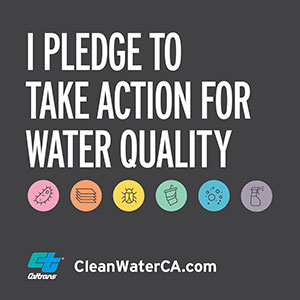 I Pledge to Tale Action for Water Quality - pledge badge image