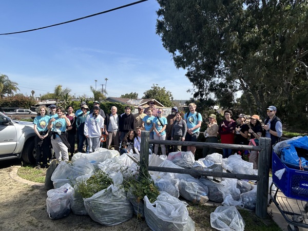 World Wildlife Day litter cleanup on March 9, 2024 at Otay Valley Regional Park.
